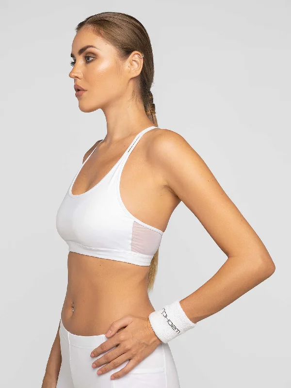 Retro Fashion Classic Strappy Bra - White