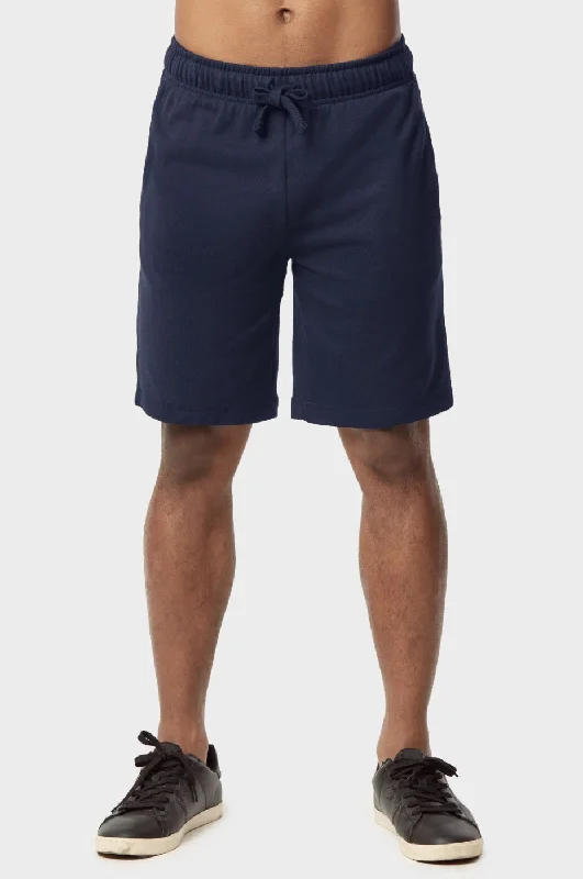 Relaxed Fit Wear KNOCKER MEN'S LIGHTWEIGHT TERRY SHORTS (FS1120_NAVY)