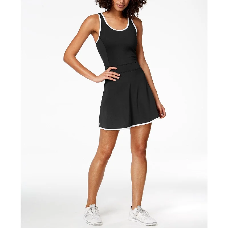 Ideology Women's Sleeveless Tennis Dress, Black, Size M - White - 8 - 10