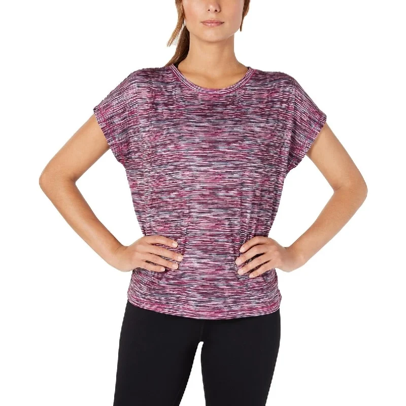 Ideology Women's Space-Dyed T-Shirt Fuchsia Crystal Size Small