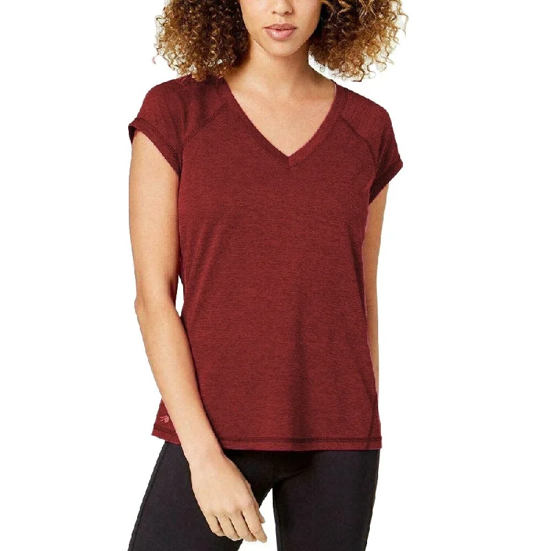 Ideology Women's V-Neck Short Sleeve T-Shirt Cherry Pie Size Large - L