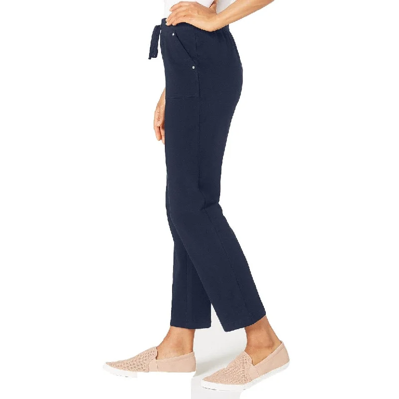 Karen Scott Women's French Terry Pants Navy Size Extra Small - X-Small