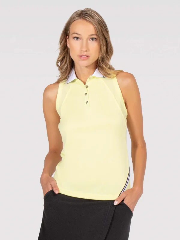 Comfortable And Simple Lilian Polo Tank - Zest Combo