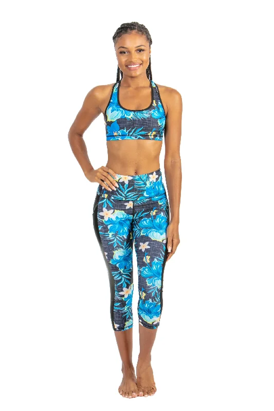 Simple And Comfortable Linen Blossom Capri Legging