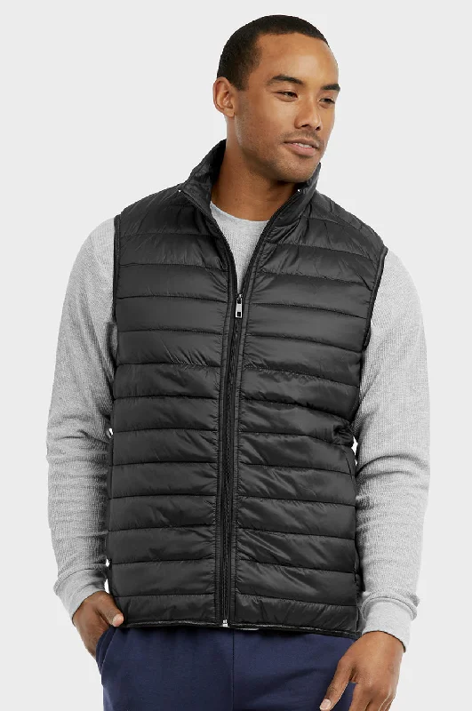 ET|TU MEN'S LIGHTWEIGHT PUFFER VEST (MPV200E_BLACK)