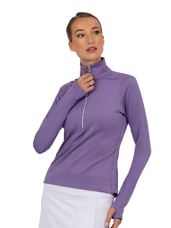 Noble And Elegant Performance Zone Half Zip - Lavender