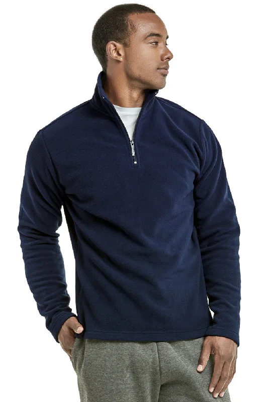 Minimal Classic KNOCKER MEN'S POLAR FLEECE QUARTER PULLOVER (PF1000_NAVY)