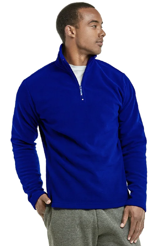 Editorial Design KNOCKER MEN'S POLAR FLEECE QUARTER PULLOVER (PF1000_R.BLUE)