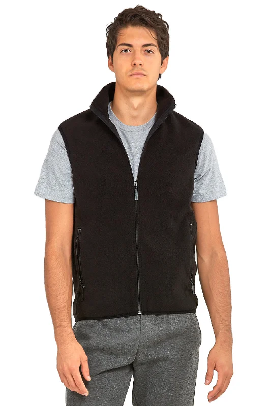 Energy Wear KNOCKER MEN'S POLAR FLEECE VEST (PF1500_BLACK)