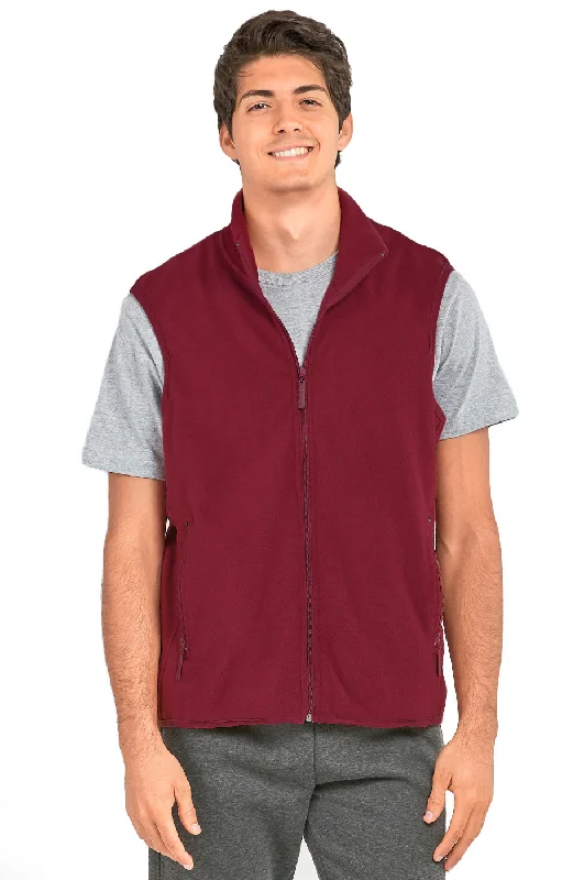 Elegant Outline KNOCKER MEN'S POLAR FLEECE VEST (PF1500_BURG)