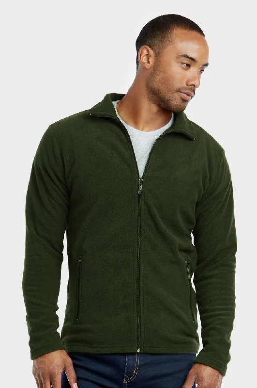 High Street Style KNOCKER MEN'S POLAR FLEECE JACKET (PF2000_D.GREEN)