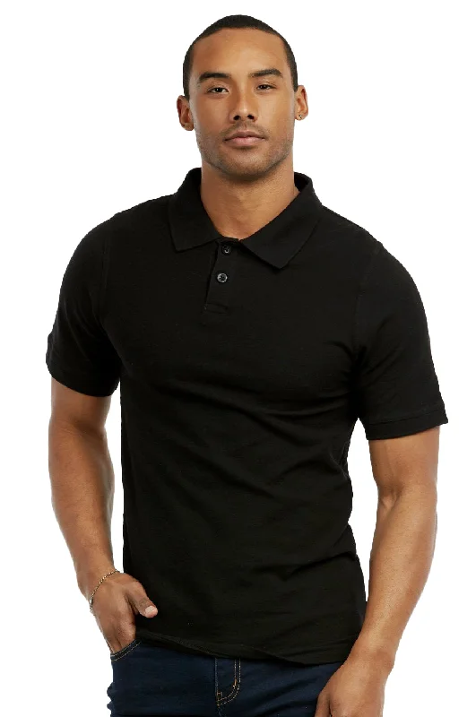 Elegant Wear KNOCKER MEN'S SLIM POLO SHIRT (POLO2000_BLACK)