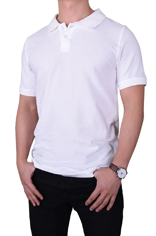 Chic Outfits KNOCKER MEN'S SLIM POLO SHIRT (POLO2000_WHITE)