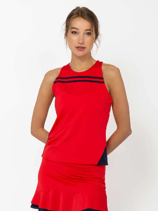 Fashion Concept Riley Active Tank - Poppy/Midnight