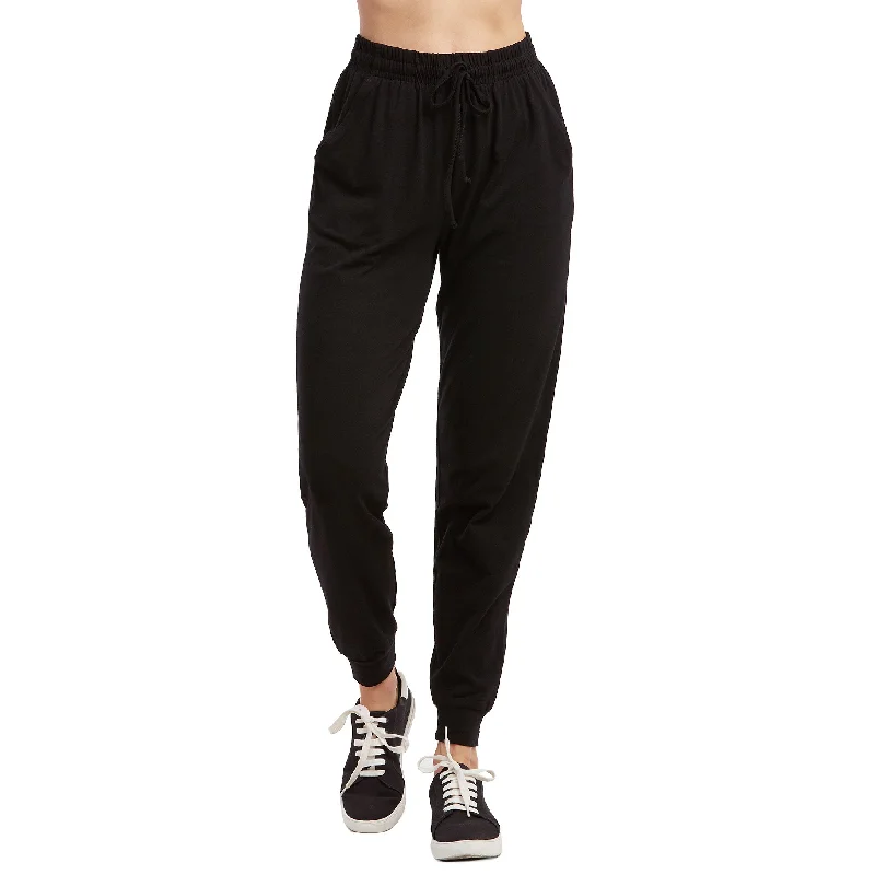Personalized Design LADIES SINGLE JERSEY COTTON JOGGER PANTS WITH POCKETS (SJC7000_BLACK)