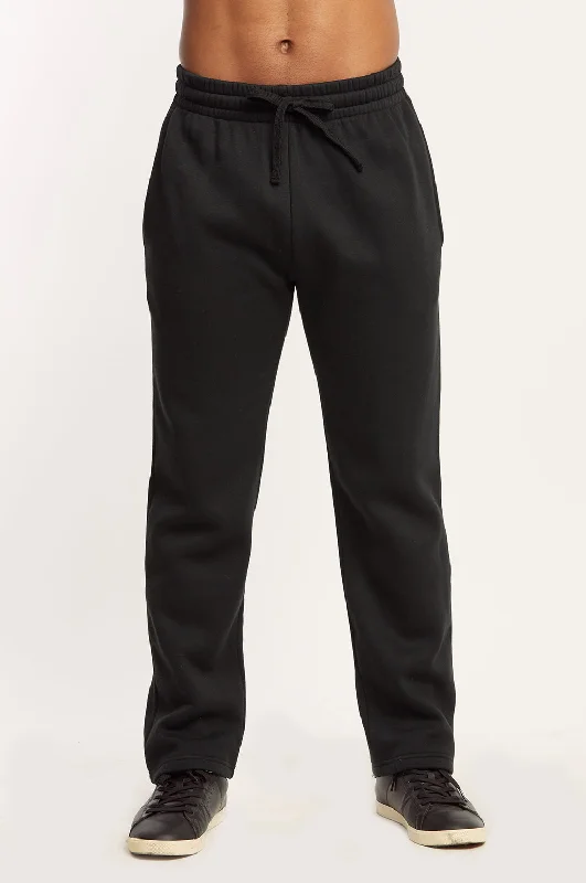 Fresh And Natural KNOCKER MEN'S MEDIUMWEIGHT FLEECE SWEATPANTS (SP1010_BLACK)