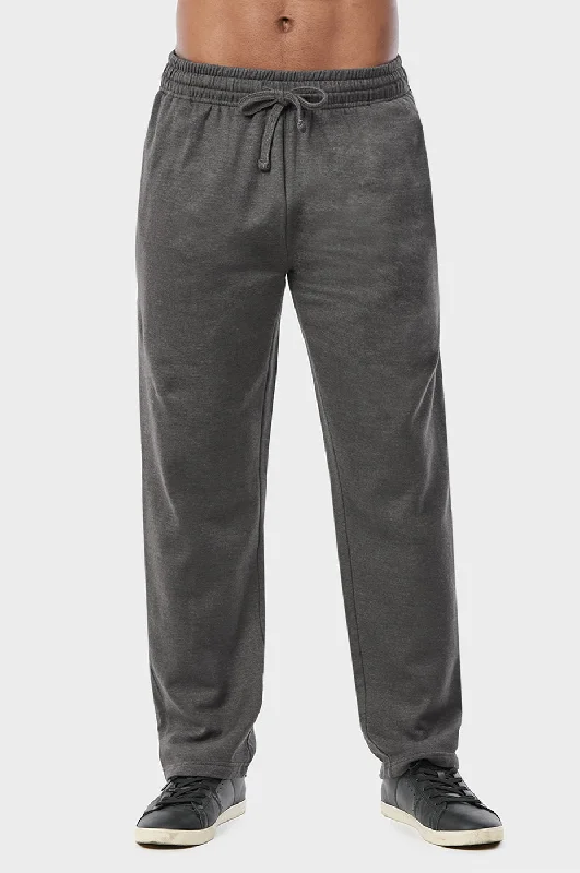 Simple Solid Color KNOCKER MEN'S MEDIUMWEIGHT FLEECE SWEATPANTS (SP1010_CH-GR)