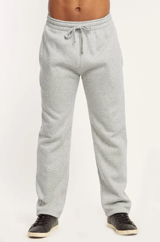 Wearable At Home Or Out KNOCKER MEN'S MEDIUMWEIGHT FLEECE SWEATPANTS (SP1010_H.GRY)