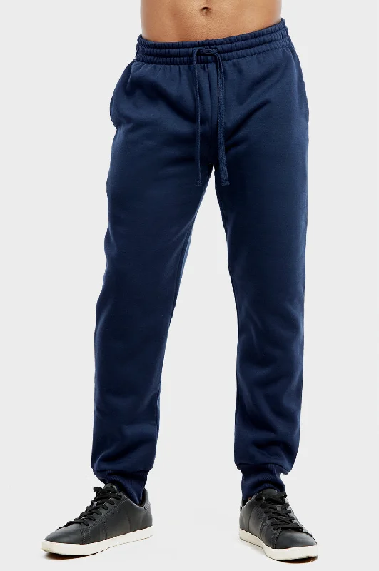 Sports And Leisure KNOCKER MEN'S MEDIUMWEIGHT FLEECE JOGGER PANTS (SP1110_NAVY)