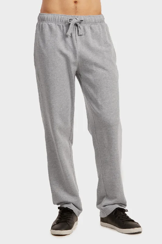 Single-shoulder Neck Design KNOCKER MEN'S TERRY SWEATPANTS (SP3000_H.GRY)