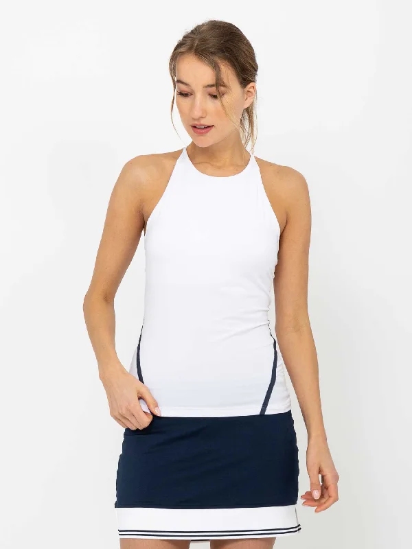 Casual And Comfortable Spin Active Tennis Tank - White/Midnight