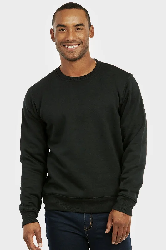 KNOCKER MEN'S HEAVY WEIGHT FLEECE SWEATSHIRT (SWS1000_BLACK)