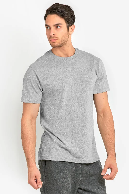 KNOCKER MEN'S HEAVY CREW NECK T-SHIRT (TR800_H.GRY)