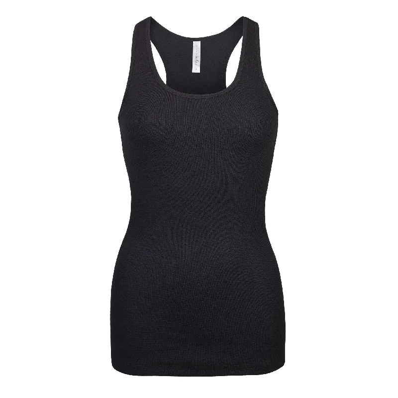 Ethnic Style LADIES COTTON RIBBED KNIT RACERBACK TANK TOP (TT300)