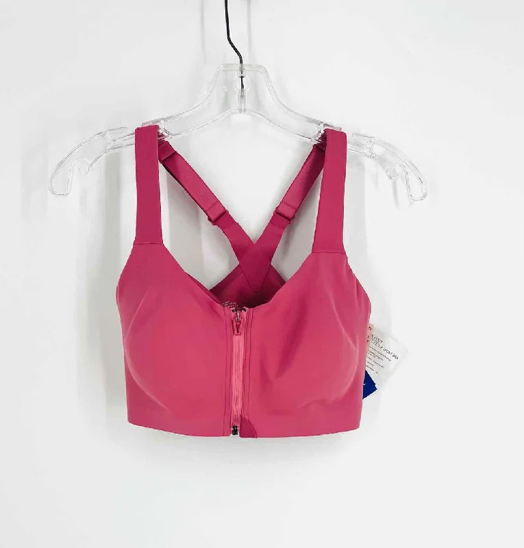 Victoria's Secret Size 34DD=M Rose Solid Zipper NEW Activewear Sports Bra