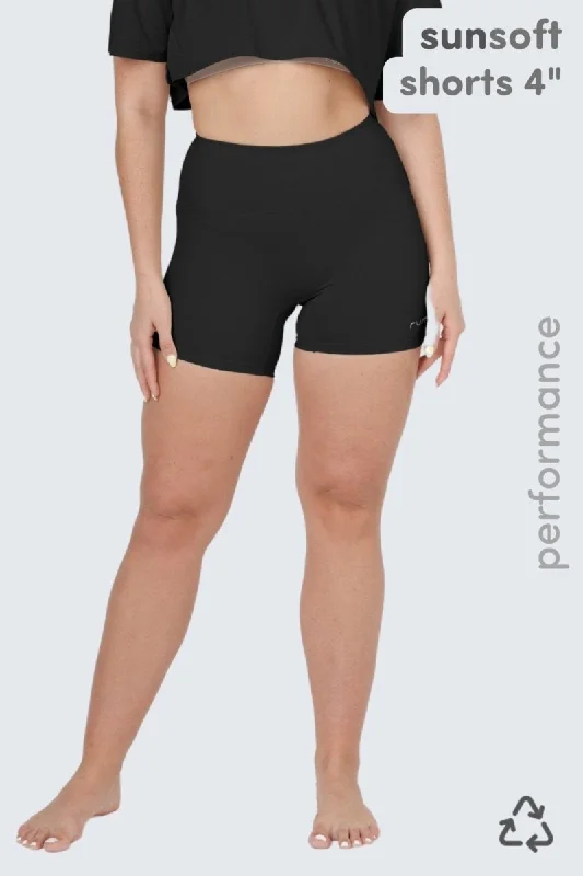 Comfortable Sweaters W SunSoft Flow Shorts 4" - Black