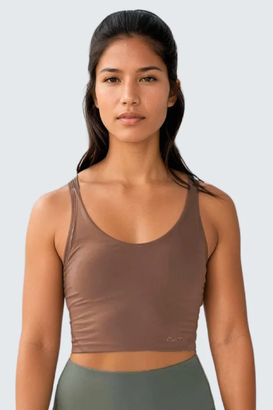 Fashionable Items W SunSoft Tank Bra - Cocoa