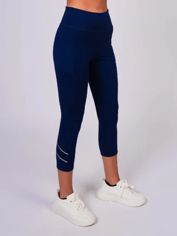 Windbreaker fashion Zone Capri Legging - Ink/Silver