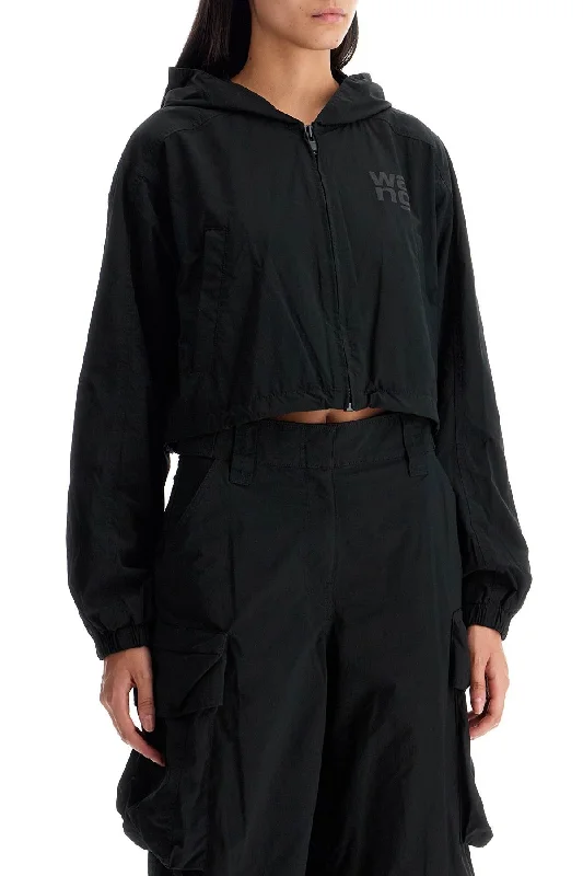 Cool Style Alexander Wang Cropped Hooded Jacket With