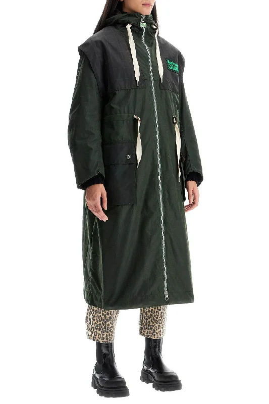Sporty Wear Barbour X Ganni Waxed Cotton Parka Jacket