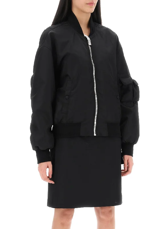 Urban Sense Givenchy Bomber Jacket With Logo Print And 4G Zipper