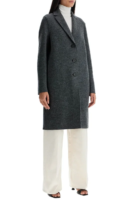 Cozy Fitting Harris Wharf London Single-Breasted Wool Coat In Boiled