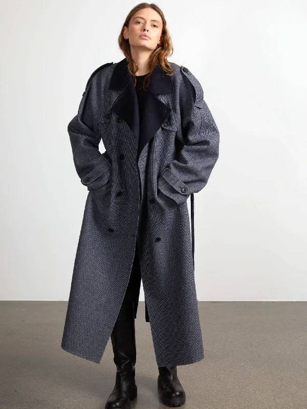 Comfy Chic Wear JOHN COAT CHECKED - GREY