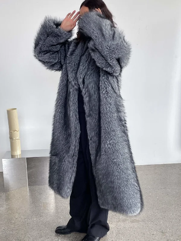 Easy Wear Chic KATHA COAT - SILVER BLUE