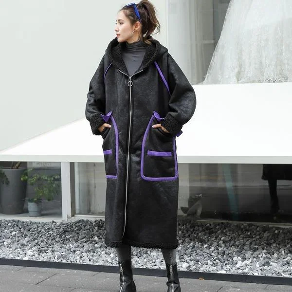 Cozy Lifestyle Plus Size Blends Fashion New Women Full Sleeve Pocket Goddess Fan 2020 Winter Goddess Fan Casual Style Coat