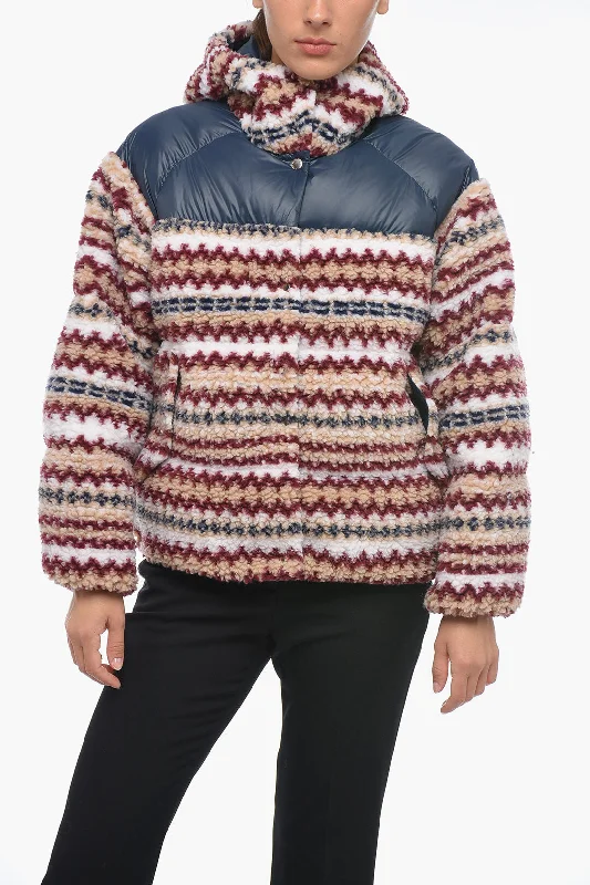 Light Comfort RAG&BONE Hooded Printed JOELLE SHERPA Puffer Jacket