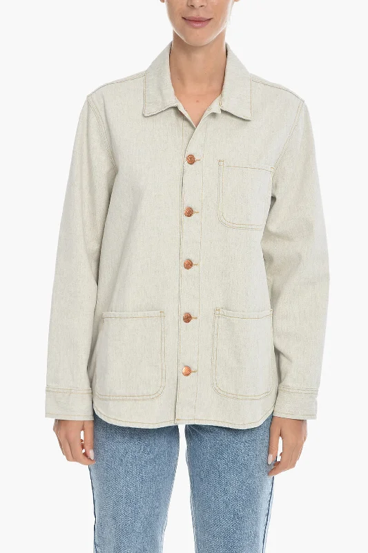 Youthful Vitality Samsoe Samsoe Denim ROSITTA Jacket with Breast Pocket