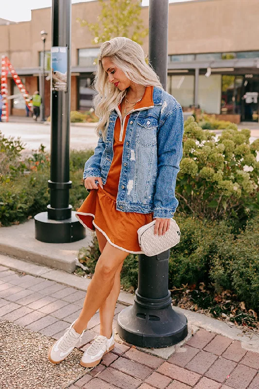 Soft Textures The Biana Distressed Denim Jacket