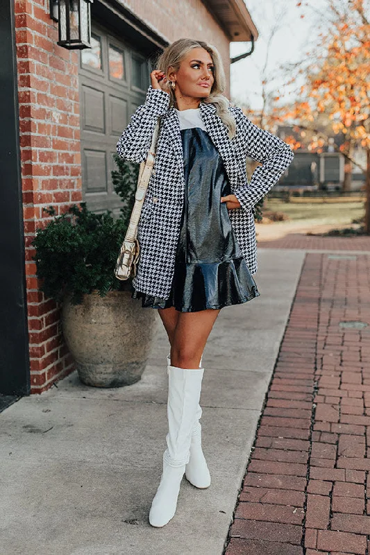 Youthful Tune Into Love Houndstooth Blazer