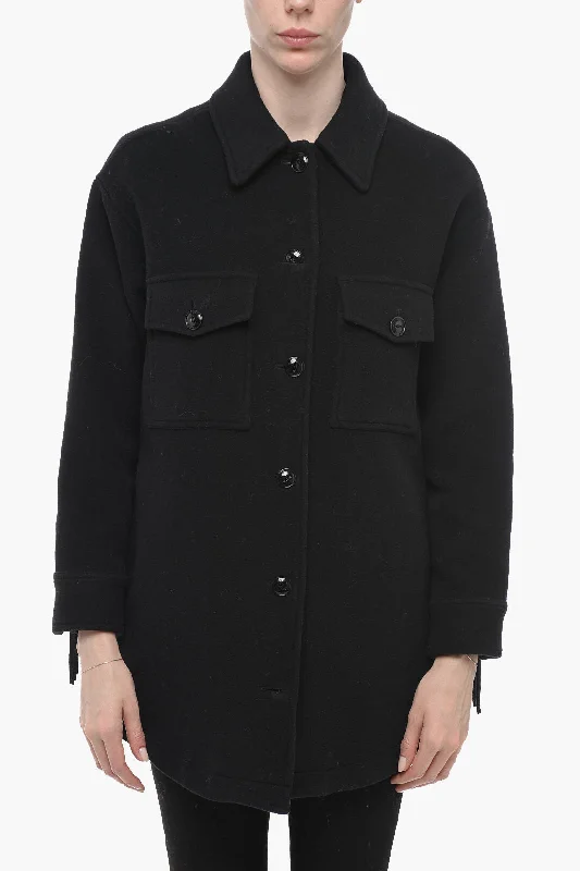 Modern Chic Woolrich Wool ALASKAN Coat with Collar