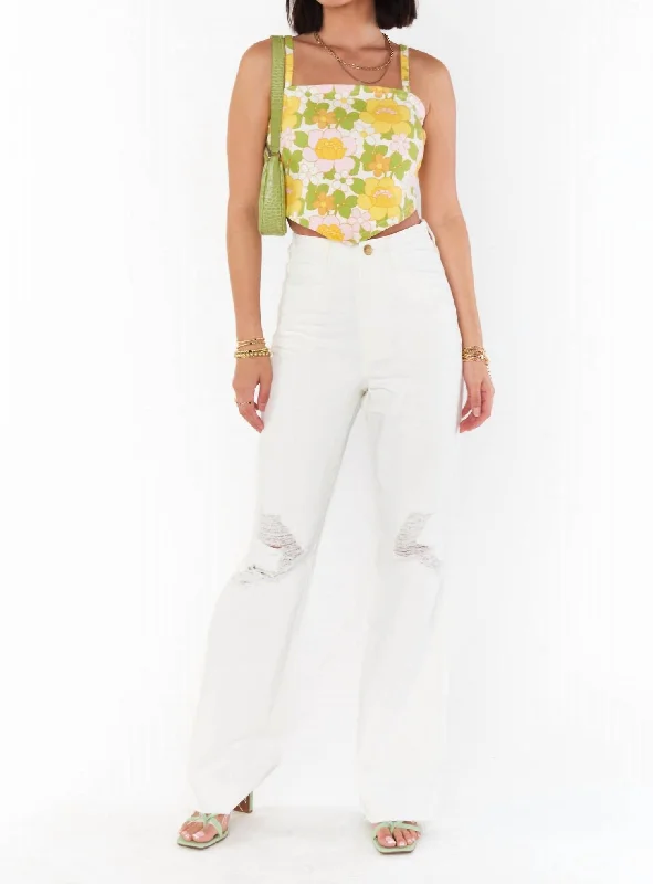 Goddess Outfit 90S Straight Jeans In Seasalt