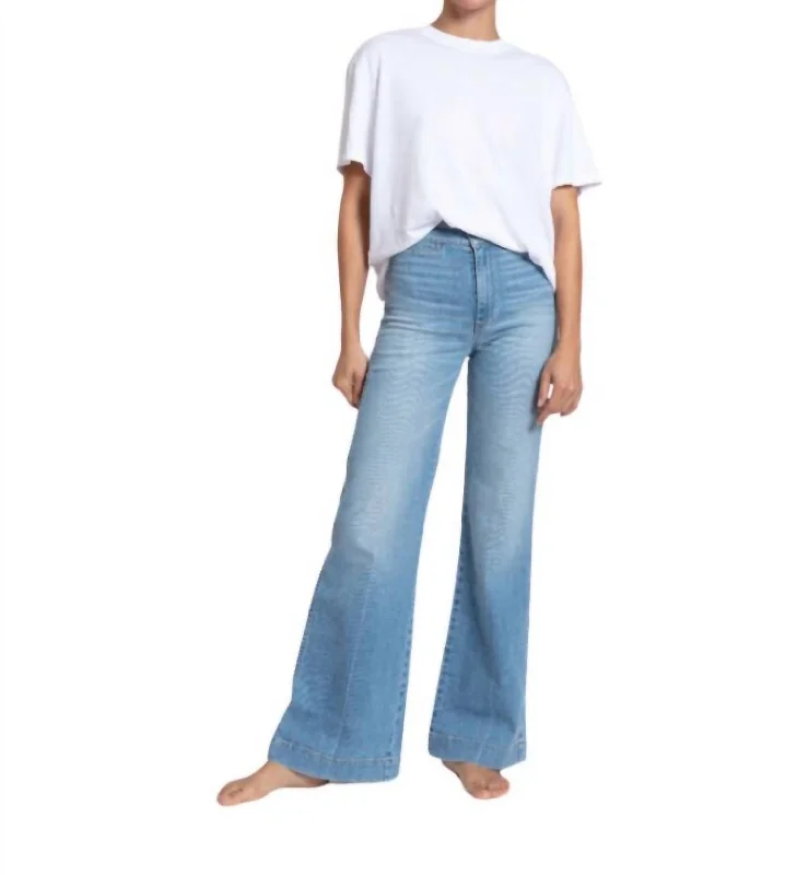Elegant Outline Brighton Wide Leg Jean In Keel Over