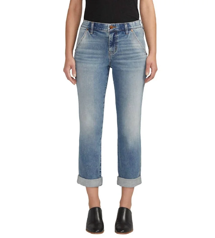 Spiritual Vitality Carter Mid Rise Girlfriend Jean In Mariner Blue