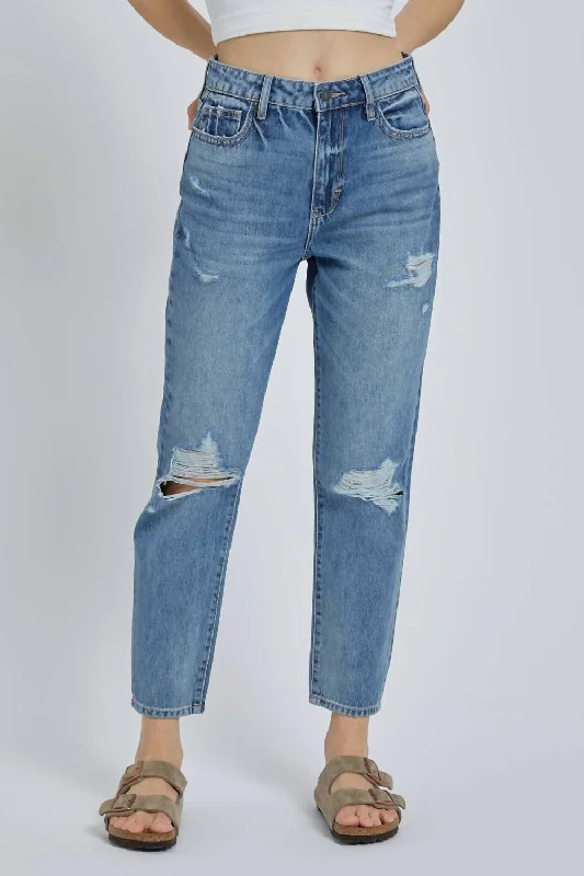 Boutique Recommendation Jayce High Rise Straight Crop Jean In Medium Wash