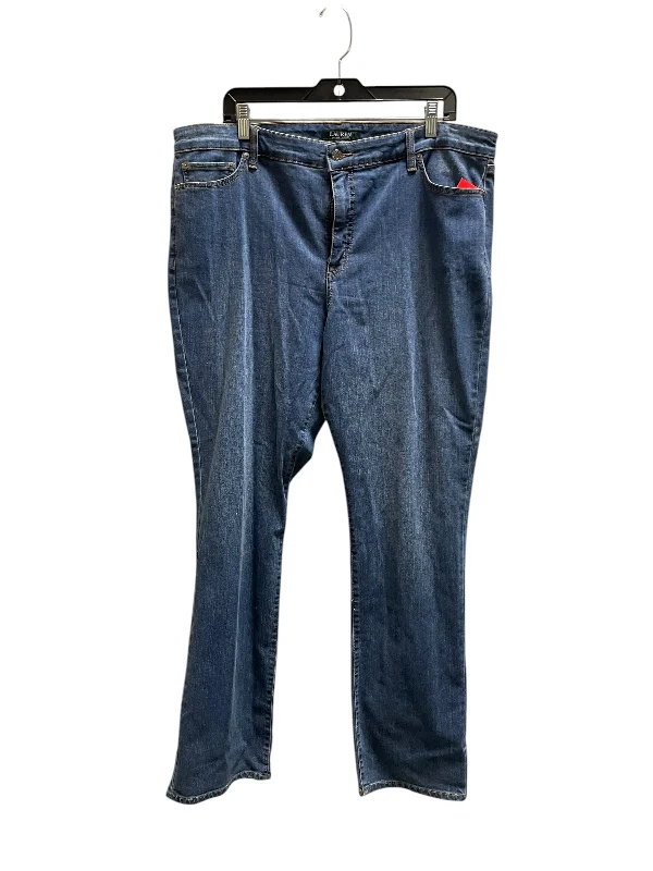 Advanced Customization Jeans Boot Cut By Lauren By Ralph Lauren In Blue Denim, Size: 18
