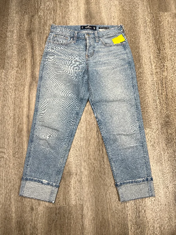 High Street Series Jeans Boyfriend By Hollister In Blue Denim, Size: 0